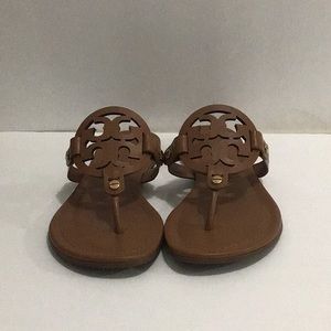 Tory Burch Miller Leather Sandals Size 6M Vintage Vachetta